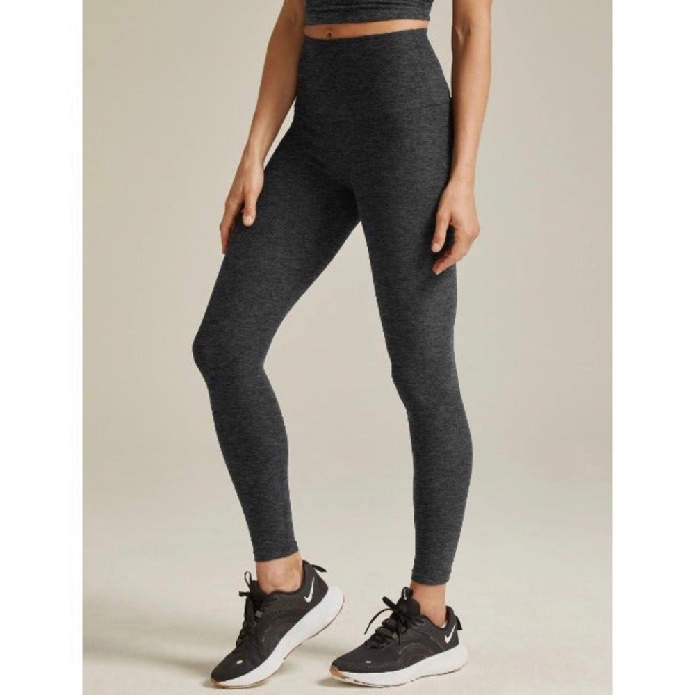 Beyond Yoga Spacedye Grey Charcoal High Rise Legging ~ Medium - Picture 2 of 8